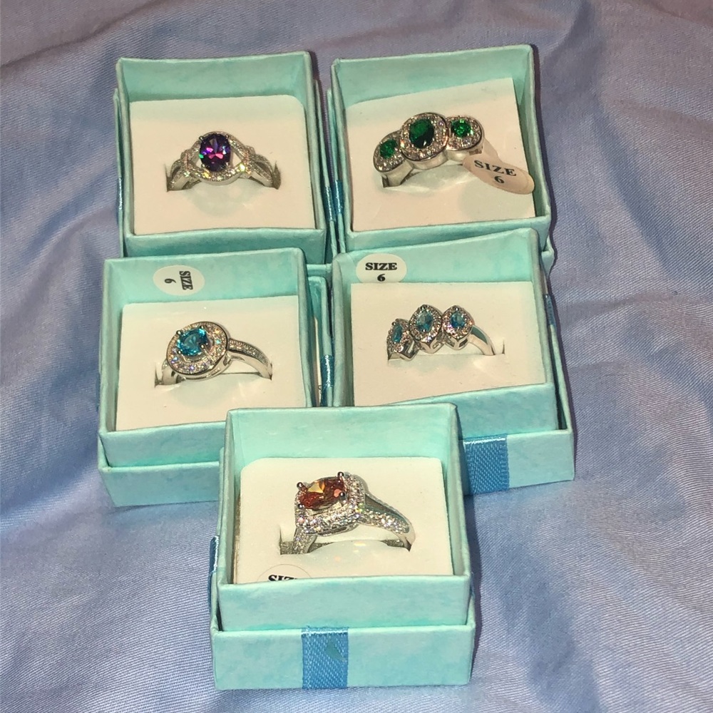 Five new rings size 6